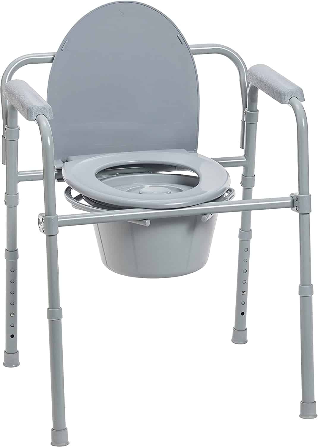 Drive Medical 11148-1 Steel Folding Bedside Commode