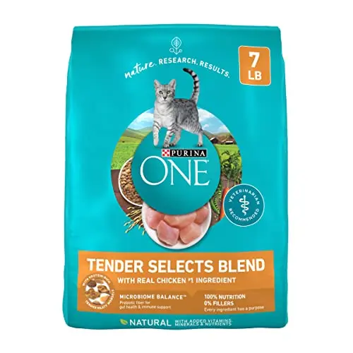Purina ONE Natural Dry Cat Food Tender Selects Blend bag