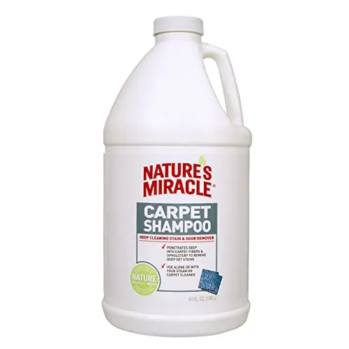 Nature's Miracle carpet shampoo for deep pet stain cleaning