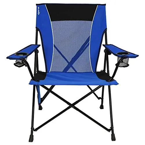 Kijaro Dual Lock folding camp chair with dual lock stability feature in blue color