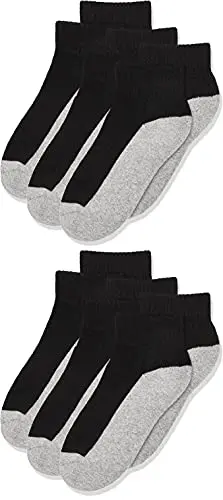 Jefferies Boys Seamless Sport Socks in black and grey