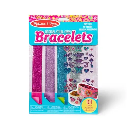 Melissa & Doug bracelet craft kit with stickers and adjustable bracelets