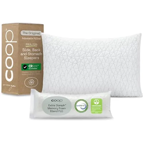 Coop Home Goods adjustable memory foam pillow