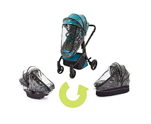 guzzie+Guss clear rain cover on baby stroller