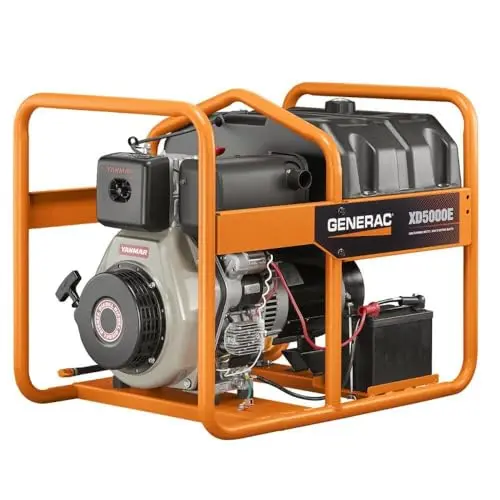 Generac 5000 watt diesel portable generator with industrial engine