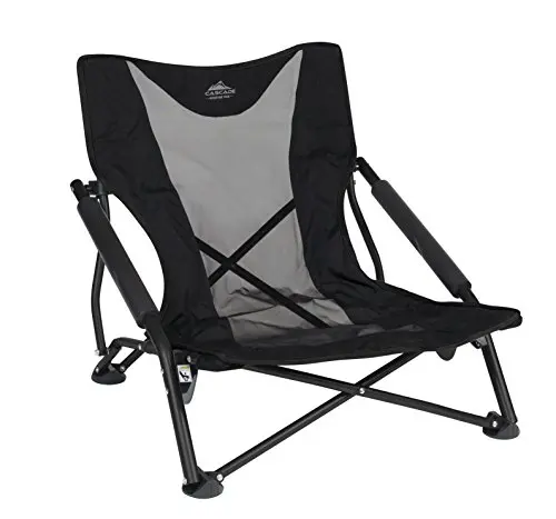 Cascade Mountain Tech low profile folding camping chair in black