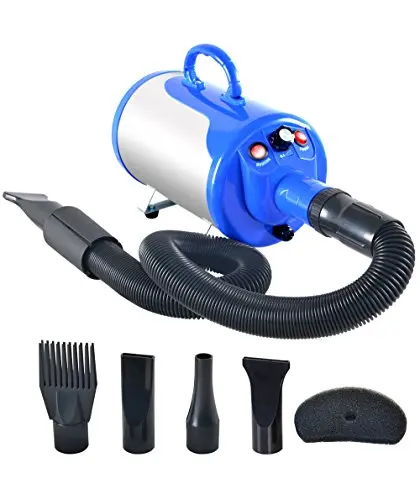 SHELANDY groomer partner pet hair force dryer with heater and four nozzles