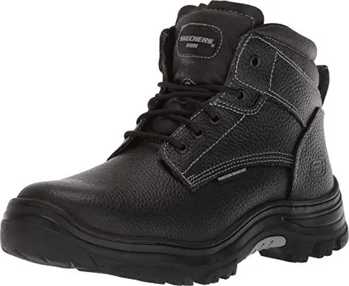 Skechers men's steel toe industrial work boots with memory foam for kitchen use