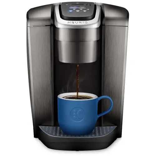 Keurig K-Elite single-serve coffee maker in brushed slate finish