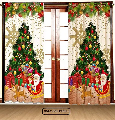 EKAVYA Christmas decorative kitchen curtains