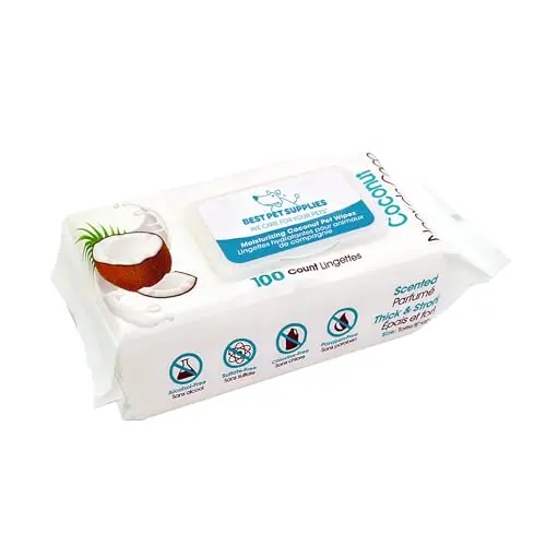 Best Pet Supplies coconut scented dog wipes for cleaning