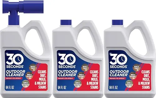 30 SECONDS Outdoor Cleaner three-bottle pack with hose end sprayer