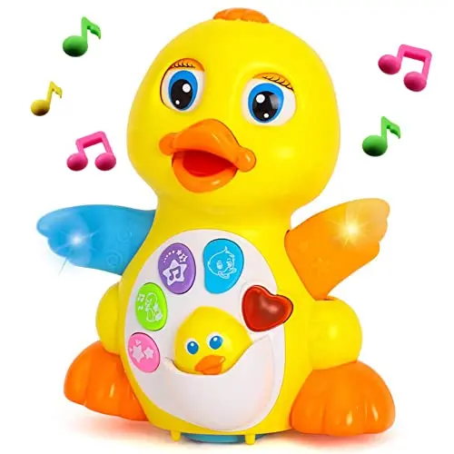 Yiosion yellow duck toy that flaps and moves around