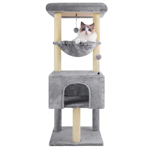 ROYPET 43.3-inch corner cat tree with houses and perches
