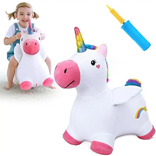 iPlay iLearn inflatable unicorn hopper toy for toddlers