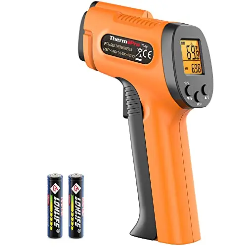 ThermoPro TP30 infrared thermometer gun with digital display