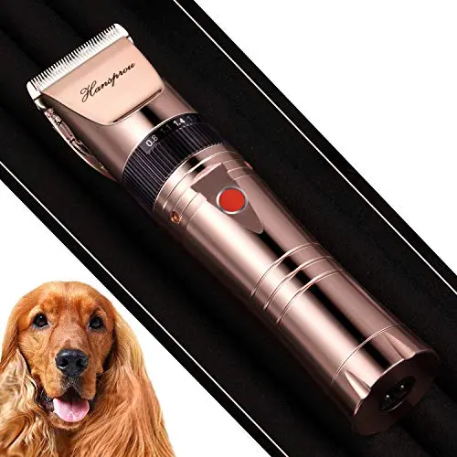 Hansprou dog clippers with 5000mAh battery in rose gold