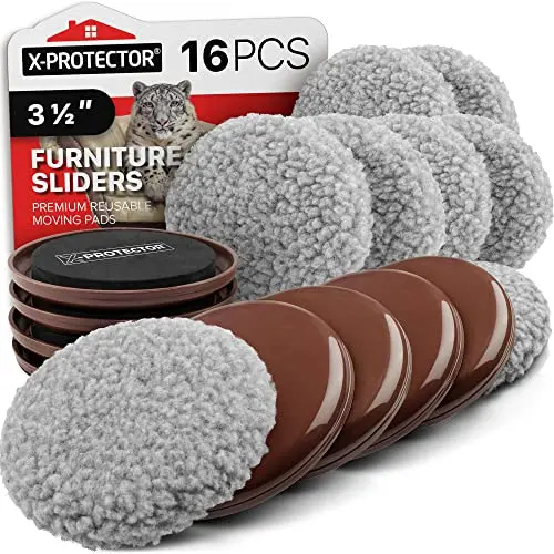 X-PROTECTOR multi-surface furniture sliders with carpet and hard floor options