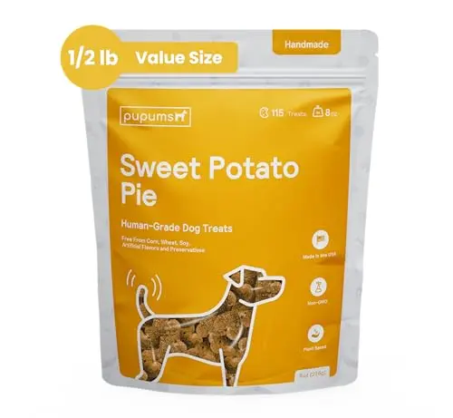 Pupums organic sweet potato dog treats in wafer form