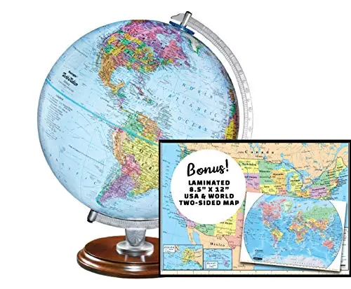 Replogle student educational world globe with blue oceans and raised relief
