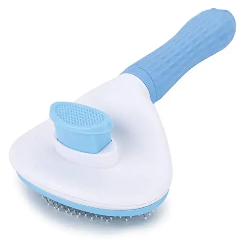 Depets self-cleaning slicker brush for pets