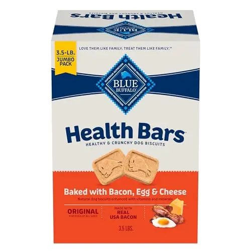 Blue Buffalo Health Bars bacon egg and cheese dog biscuits