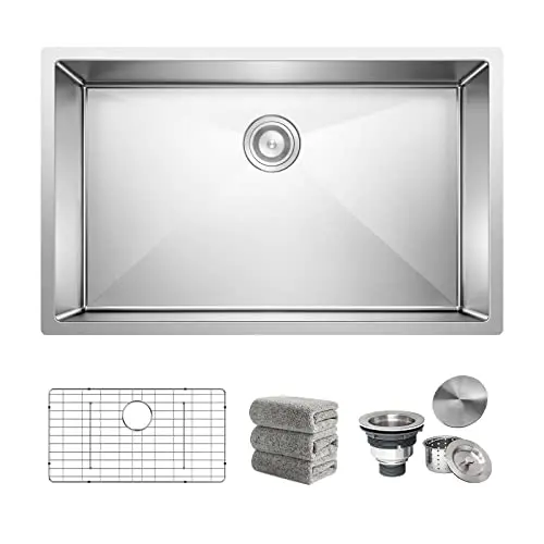 OXWISER 30-inch undermount stainless steel kitchen sink with accessories