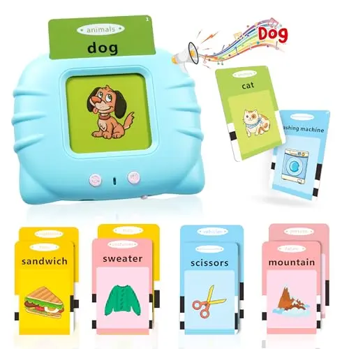QUYZ toddler sight words talking flash cards with card reader