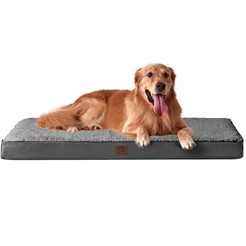 EHEYCIGA XL dog bed with egg-crate foam and removable cover