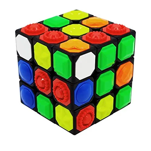 3x3 tactile cube with different embossed shapes on each face