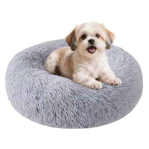 NISRADA round calming cat bed with donut design