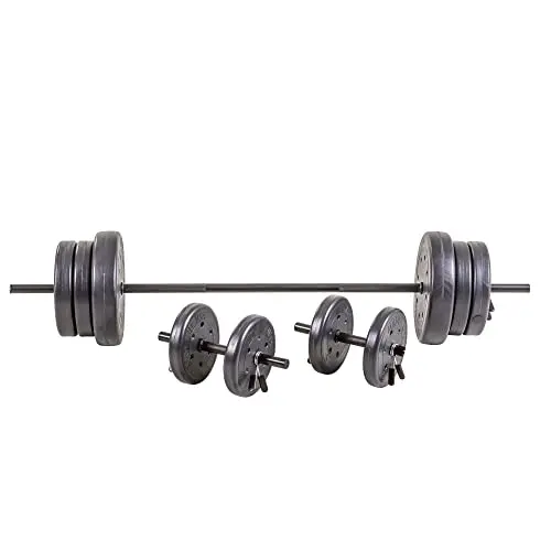 US Weight 105 Pound Barbell Set with dumbbell bars and main barbell