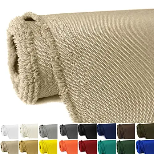 GeeComfy khaki waterproof canvas upholstery fabric