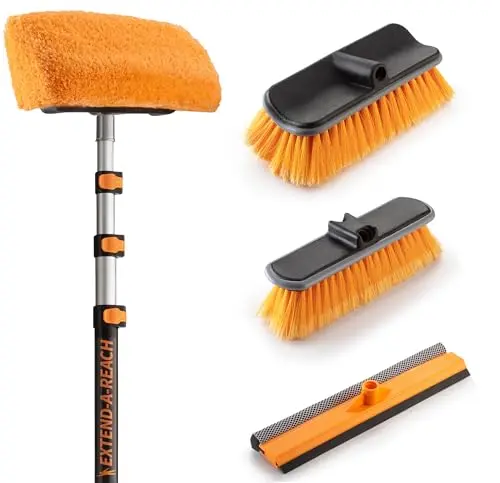 EXTEND-A-REACH exterior cleaning brush set with extension pole