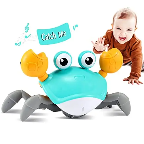 Control future crawling crab toy for tummy time