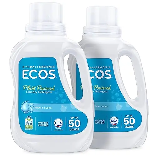 ECOS plant-powered liquid laundry detergent for sensitive skin