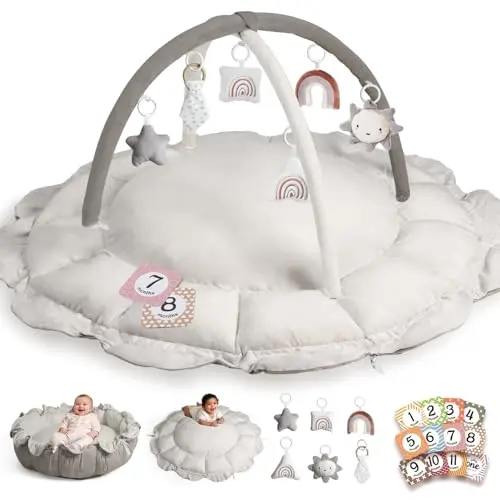 HAM-MM 5-in-1 convertible baby play gym with detachable toys