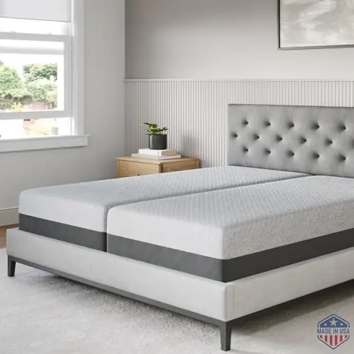 Celestial Sleep 10-inch split king memory foam mattress with cooling gel