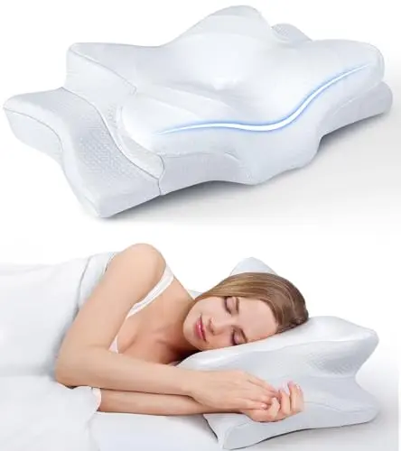 Cozyplayer ergonomic contour memory foam pillow with cooling technology
