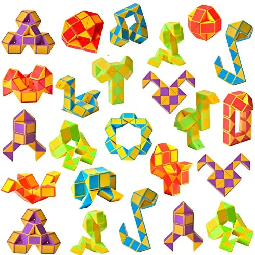 Ganowo yellow fidget snake cube twist puzzles