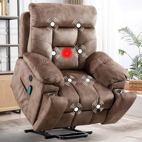 CANMOV large power lift recliner chair in camel color
