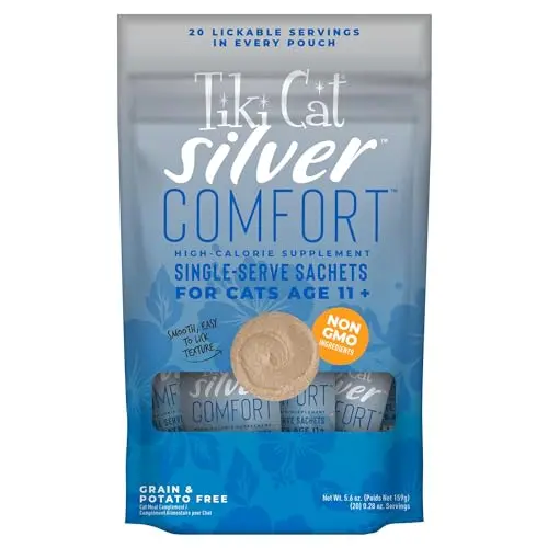 Tiki Cat Silver Comfort wet cat food for senior cats with liver problems