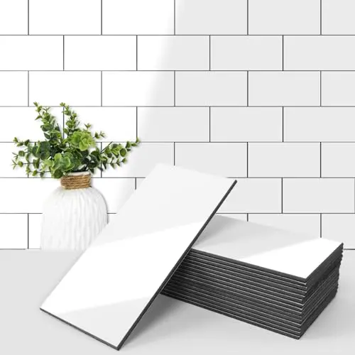 Art3d glossy white subway peel and stick tiles
