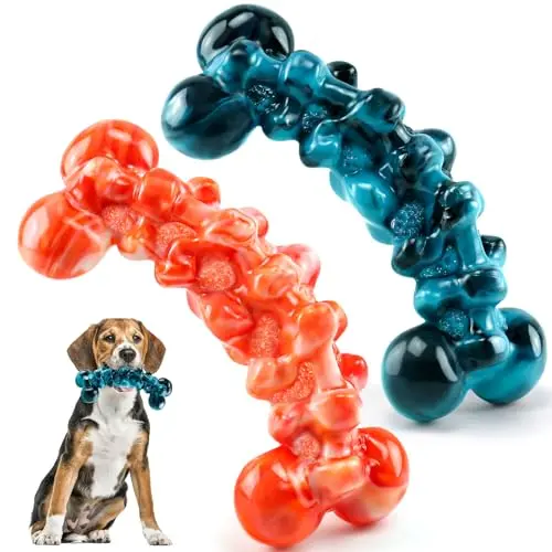 WOWBALA blue bone-shaped dog chew toy