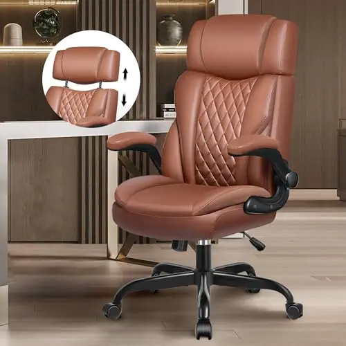 BestGlory executive office chair with flip-up arms
