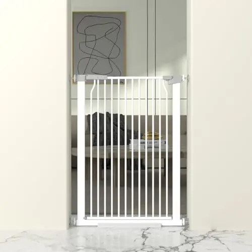THEYFIRST 41 inch tall cat gate with narrow spacing