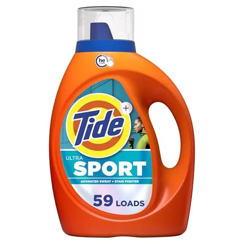 Tide Plus Febreze Sport liquid laundry detergent bottle