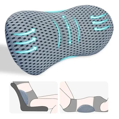kasney ergonomic lumbar support pillow with breathable mesh for recliner
