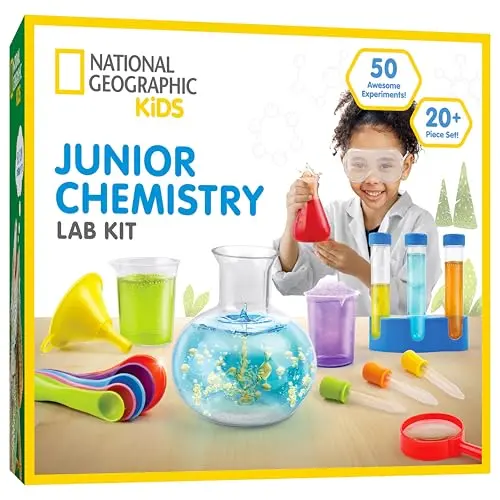 National Geographic Kids Junior Chemistry Set with lab tools and experiments