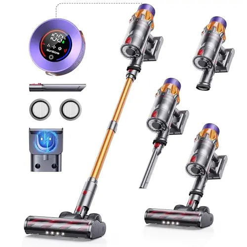 SunSare X7A cordless stick vacuum with touch screen